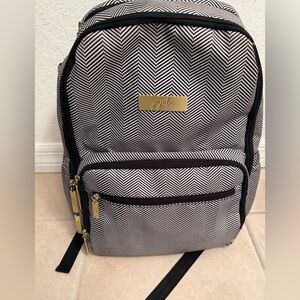 Ju-Ju-Be Chevron Backpack Diaper Bag with Gold Accents